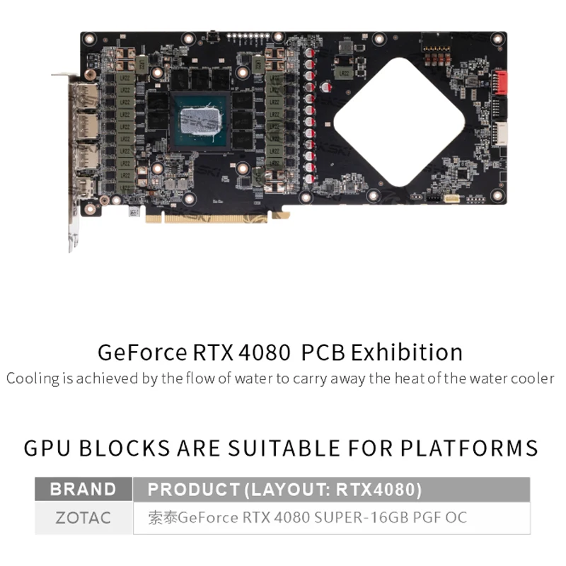 Bykski GPU Block for Zotac GeF - Rtx 4080 Super 16Gb 评论和价格