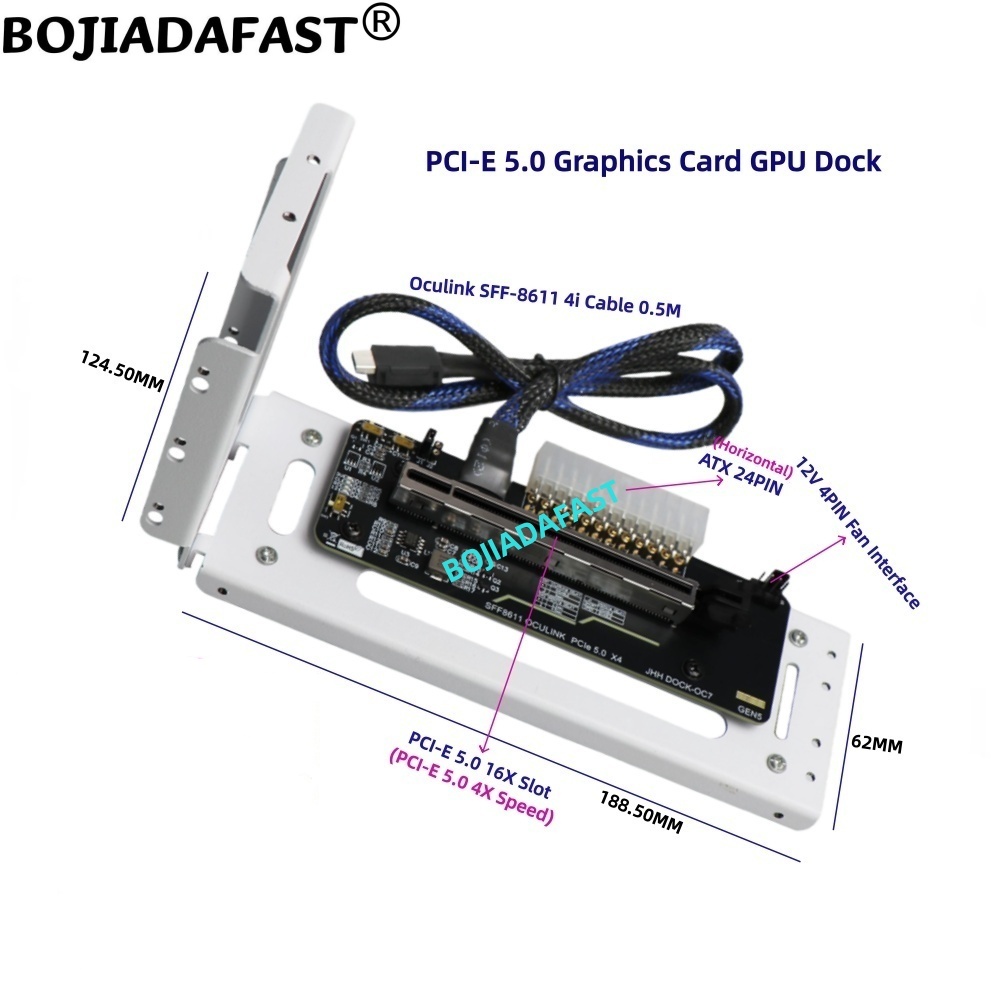 PCI-E 5.0 16X GEN5 Adapter Car - Oculink Egpu Dock Graphics Card 评论和价格