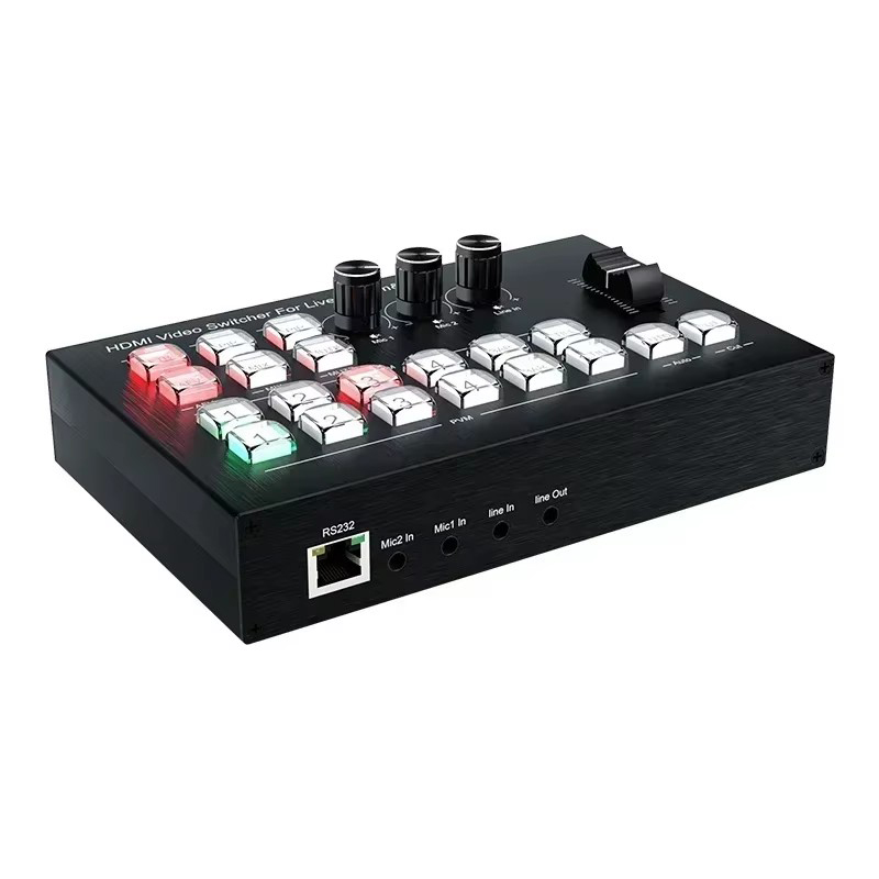 4K HDMI Video Switcher Mic Mix - 4 Hdmi Multi Monitor Video Card 4K 评论和价格